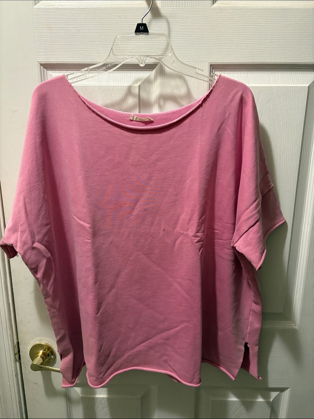 Easel pink French Terry short sleeve sweatshirt 28 pit to pit